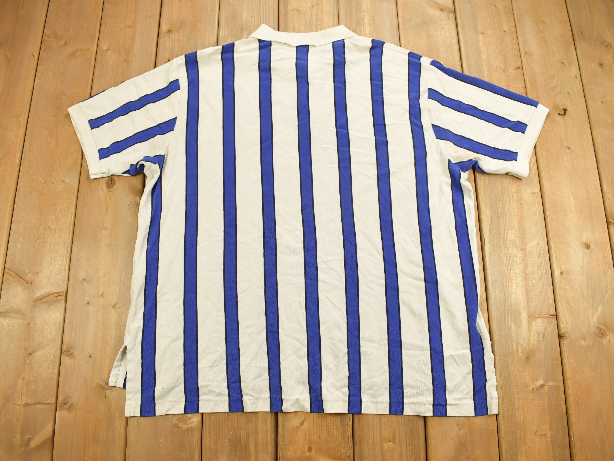 Vintage 1990s Polo Ralph Lauren Striped Collared Shirt