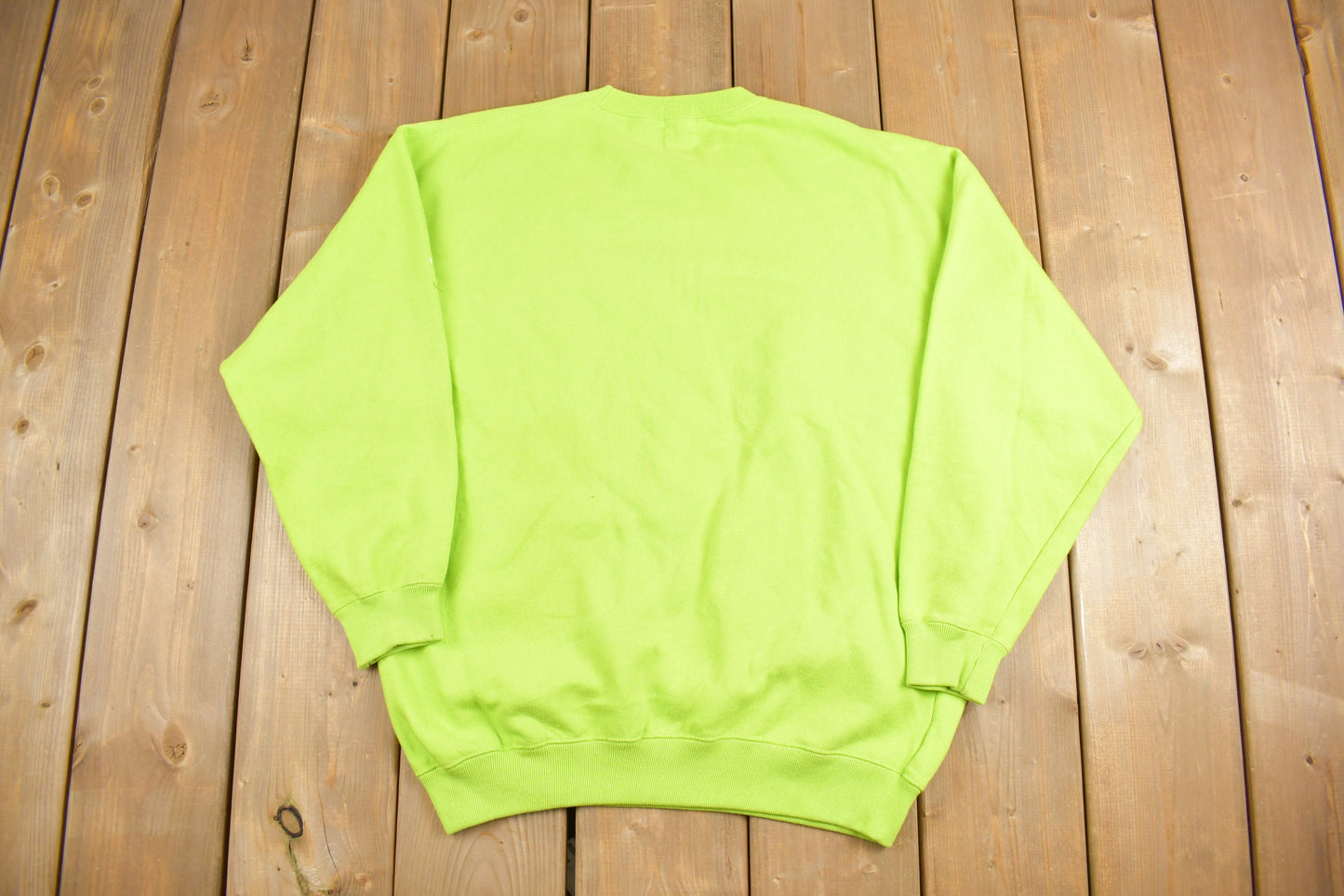 Vintage 1980s Gap Blank Crewneck Sweatshirt / 90s Crewneck / Blank Crewneck / Athleisure / Vintage Gap / 80s Blank / Neon Green