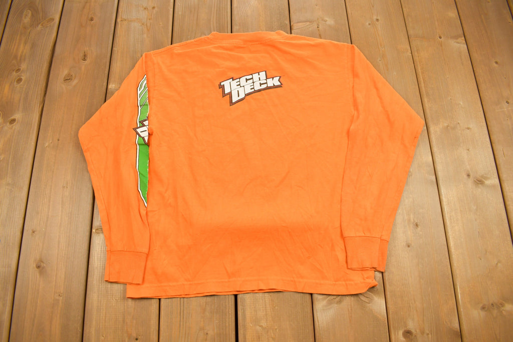 Vintage Y2k Tech Deck Kids Size Long Sleeve Graphic T Shirt