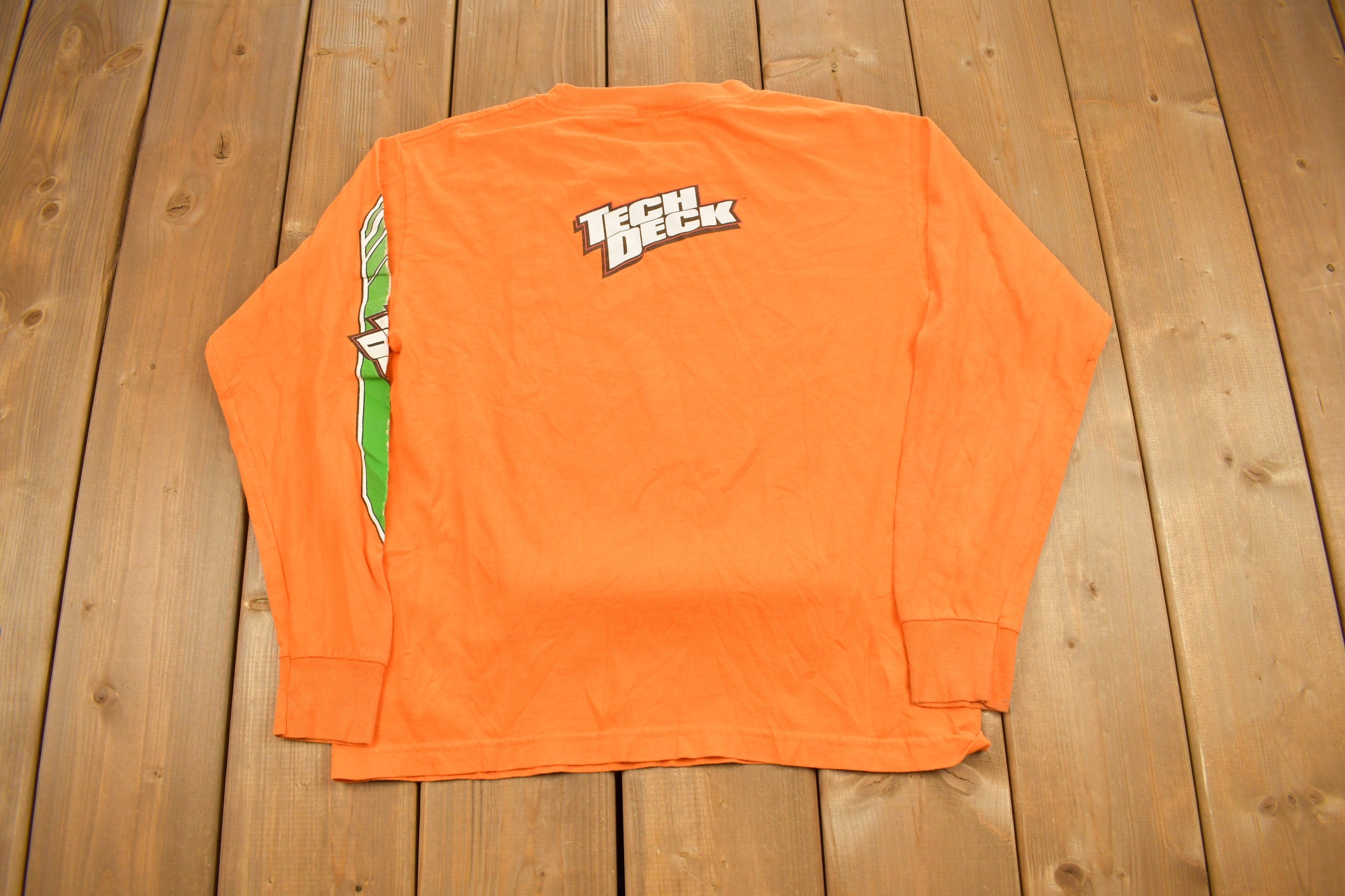 Vintage Y2k Tech Deck Kids Size Long Sleeve Graphic T Shirt