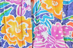 Vintage 1990s Liz Sport Neon Floral Button Up Shirt