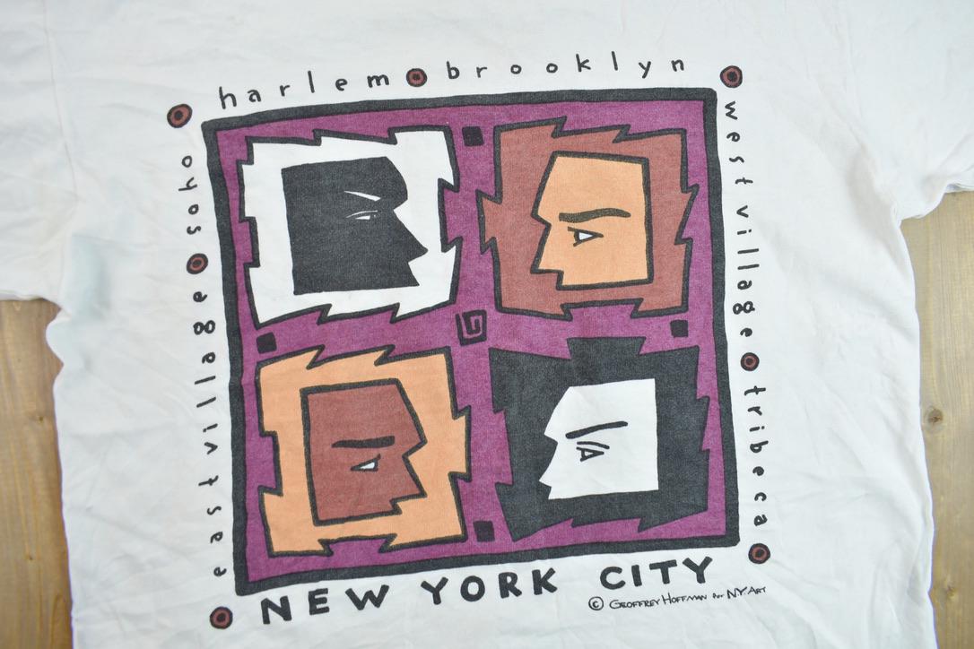 Vintage 1990s New York City 5 Boroughs Souvenir Travel T-Shirt