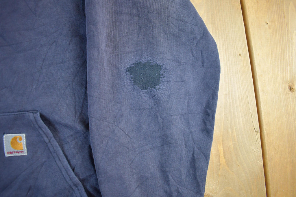 Vintage 1990s Carhartt Sun Faded Distressed Zip Up Hoodie Men's Large