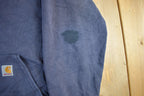 Vintage 1990s Carhartt Sun Faded Distressed Zip Up Hoodie Men's Large