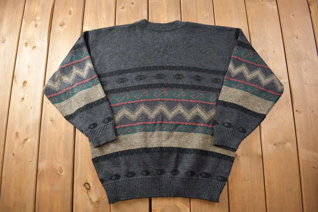 Vintage 1990s Knitted Crewneck Sweater
