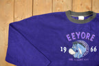 Vintage 1990s Disney Eeyore Fleece Crewneck  Vintage Sweatshirt  American Sportswear  Deep Pile  Embroidered Logo  90s Disney
