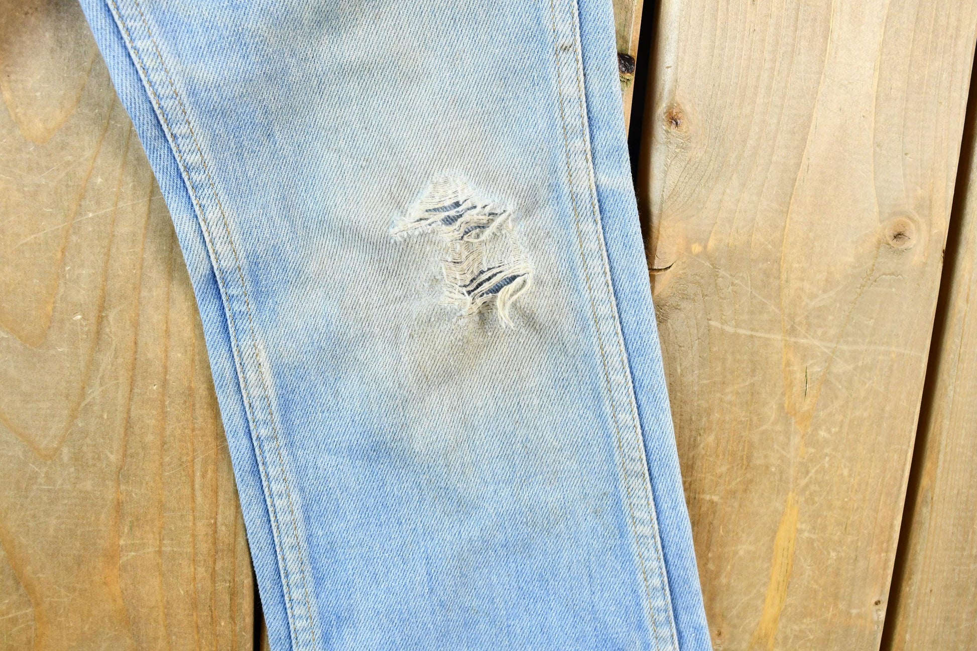 Vintage 1980s Distressed Women's Sears Perma Prest Jeans Size 24 x 22