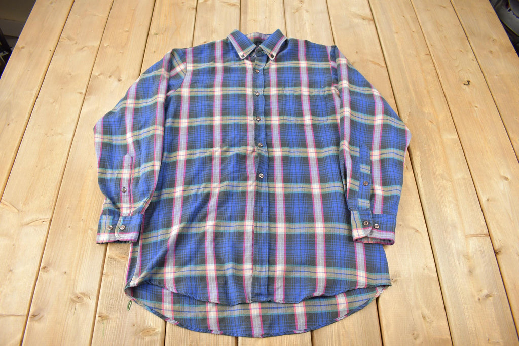 Vintage 1990s McGregor Plaid Flannel Button Up Shirt