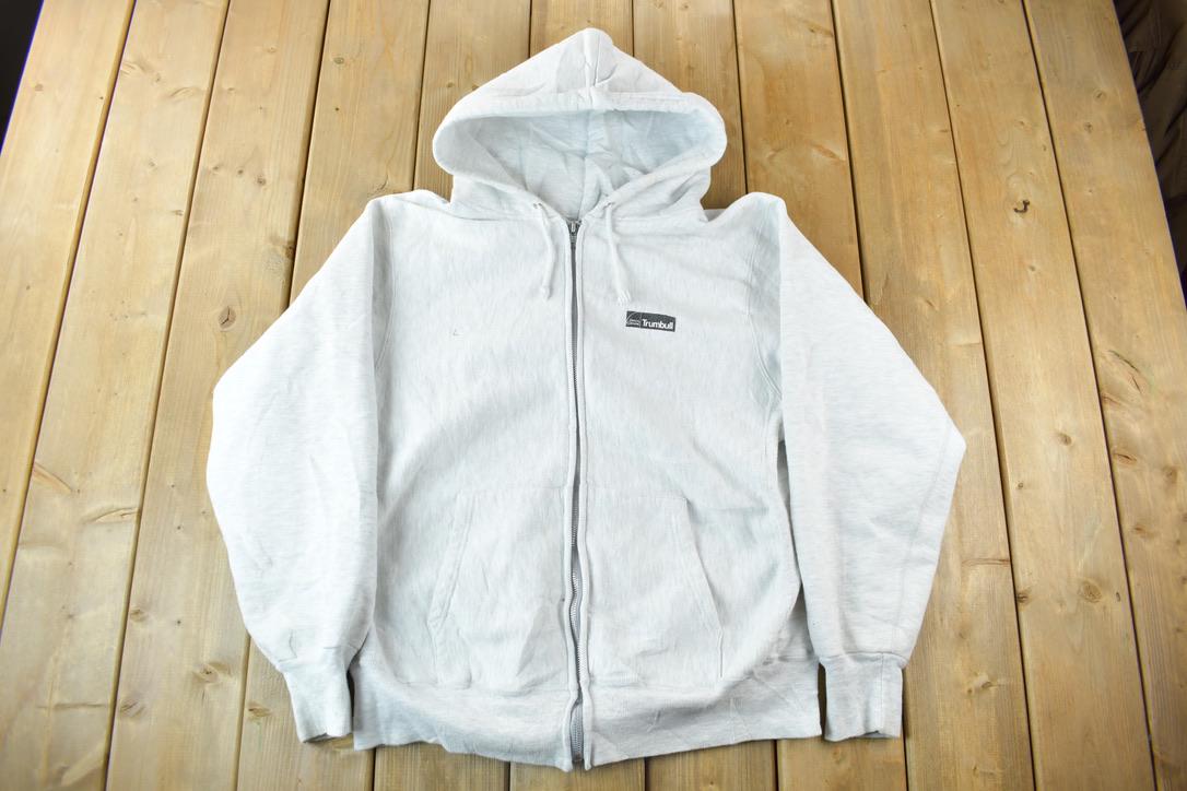 Vintage 1990s Owens Corning Trumball Zip Up Hoodie Made In USA / Vintage Hoodie / Pro Weave / Hooded Sweatshirt