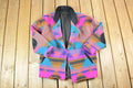 Vintage 1990s Southwestern Aztec Print Light Knit Lined Jacket Made In USA