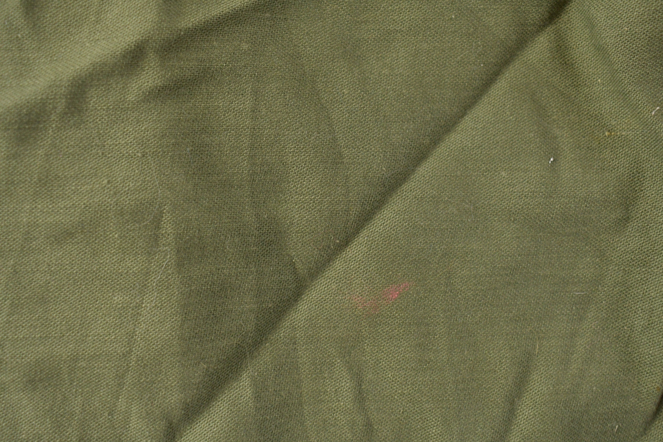 Vintage 1970s Army Military Green Button Up Shirt