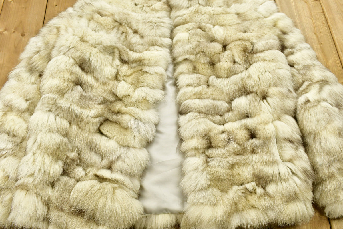 Vintage 1960's Silver Fox Fur Coat