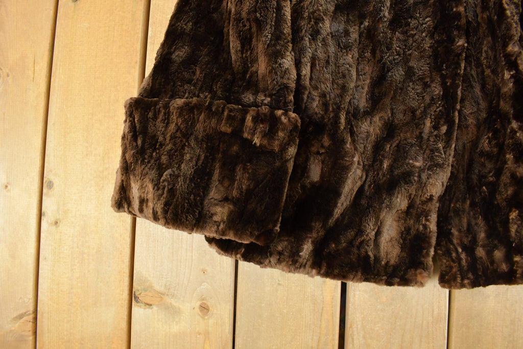 Vintage 1970s Plymouth Fur Sheared Beaver Fur Coat Adult M