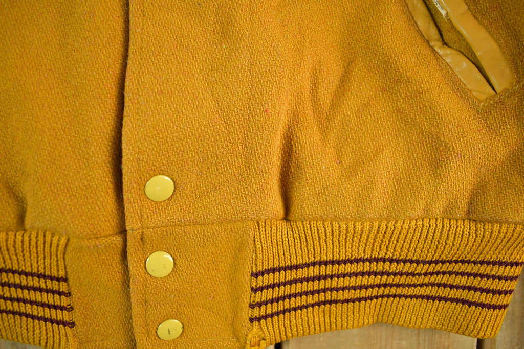 Vintage 1960s Wool Leather Varsity Jacket Men's Medium