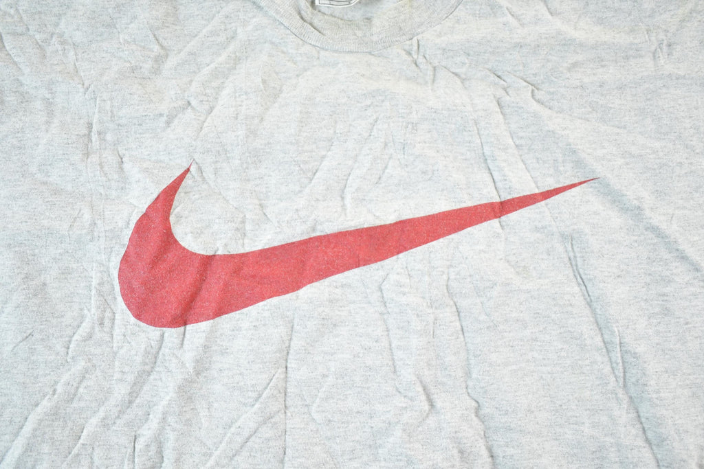 Vintage 1990s Nike Big Swoosh Graphic T-Shirt Mens Large