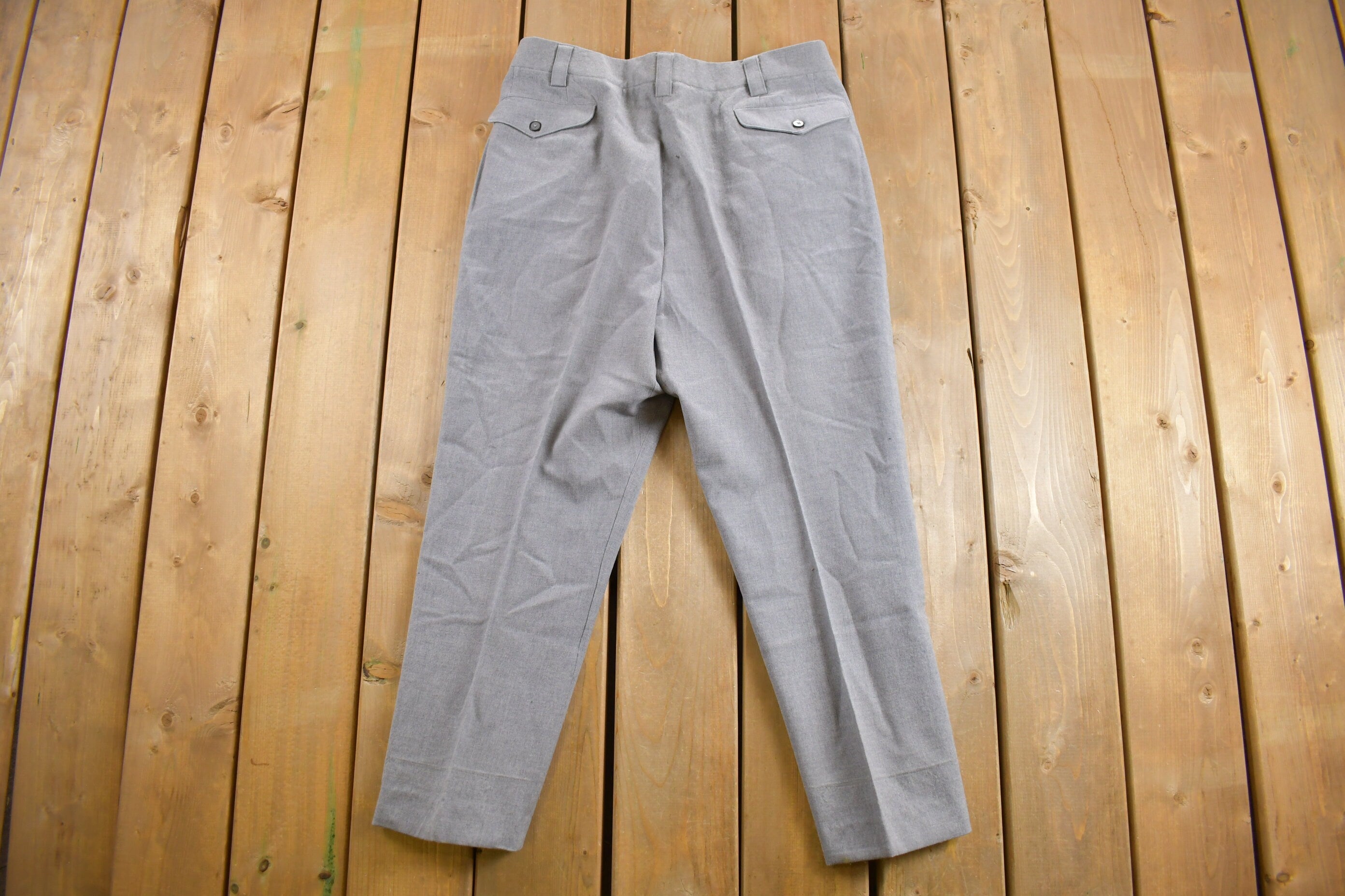 Vintage 1970s Pleated Trousers Size 34 x 24.5