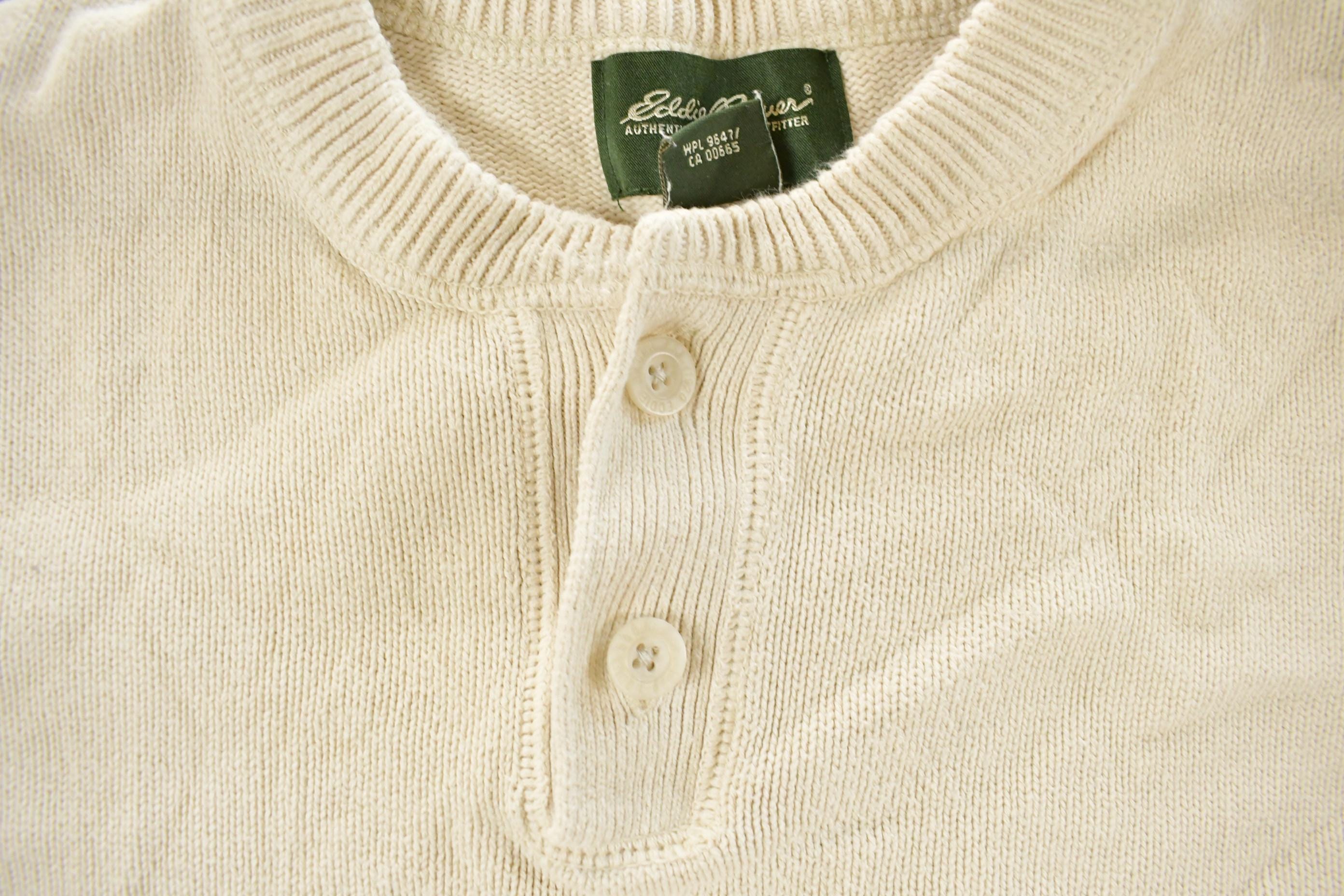 Vintage 2000s Eddie Bauer Henley Sweater Men's XL