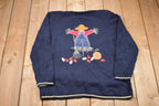 Vintage 1990s Halloween Scarecrow Knitted Sweater