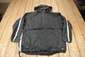 Vintage 1990s Black Nike Mini Swoosh Hooded Windbreaker Jacket Size XXL