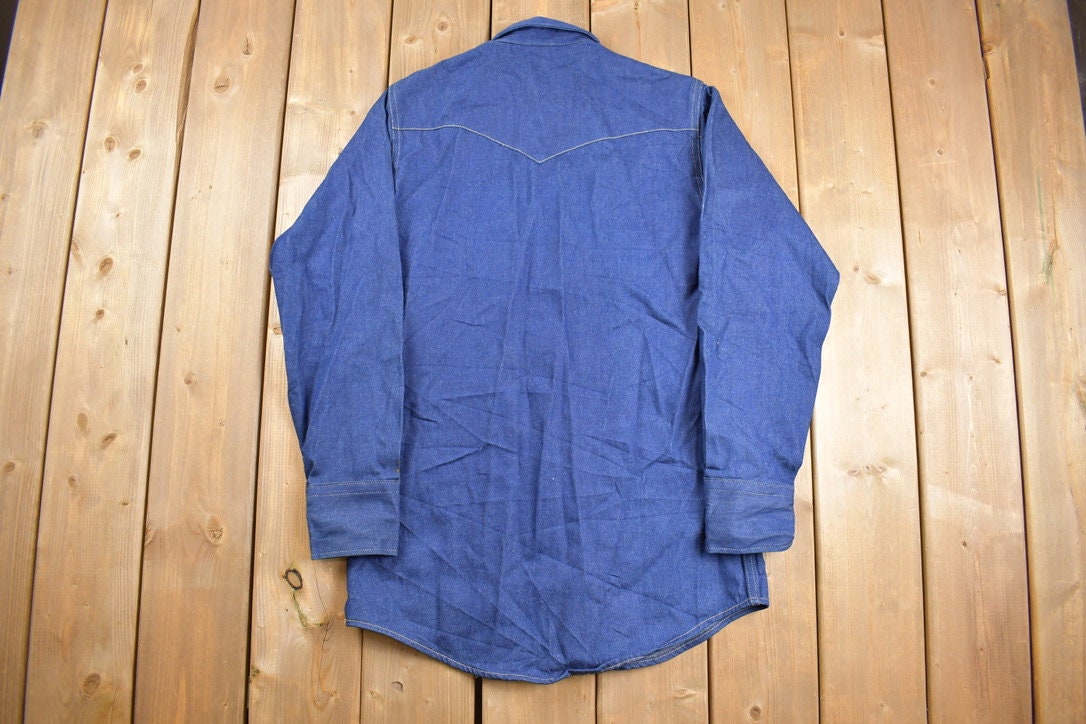 Vintage 1990s Carhartt Western Work Button Up Shirt