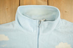 Vintage 1990s Northern Reflections Sailing Boat Theme Fleece Sweater / Streetwear / All Over Pattern / Zip Up Sweater