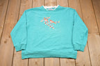 Vintage 1990s Links Bird Embroidered Graphic Crewneck