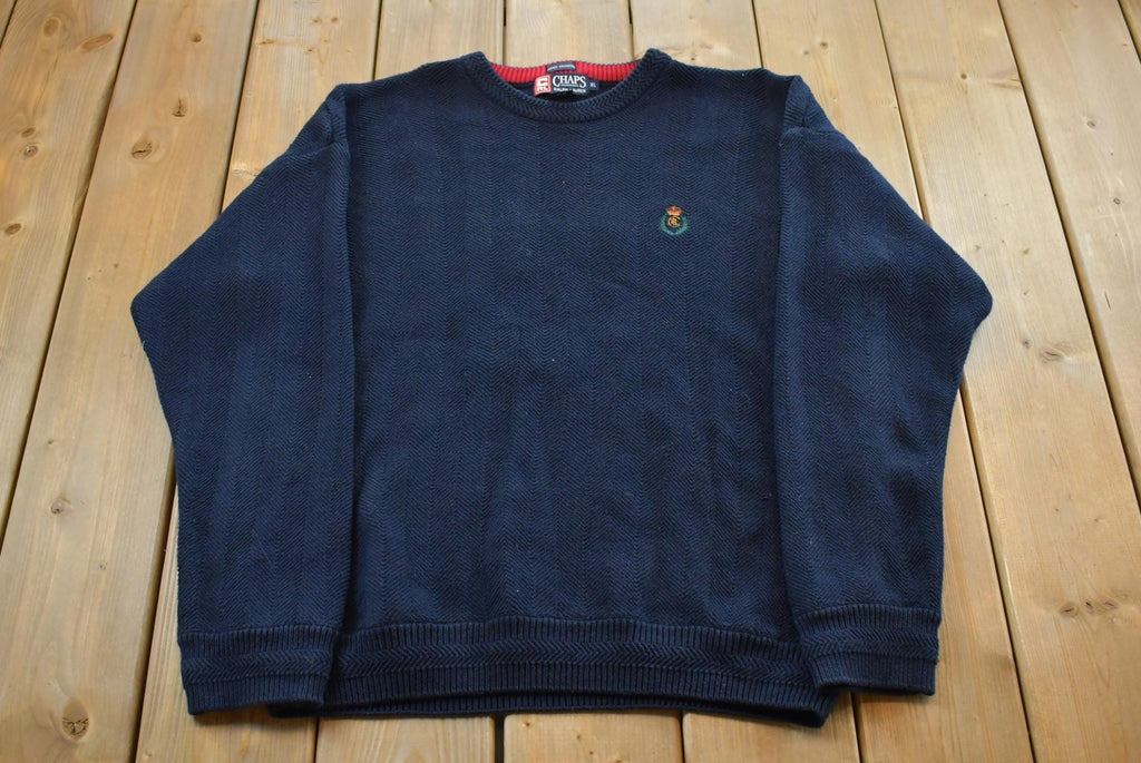 Vintage 1990s Chaps Ralph Lauren Chunky Knit Crewneck Sweater Men's XL /