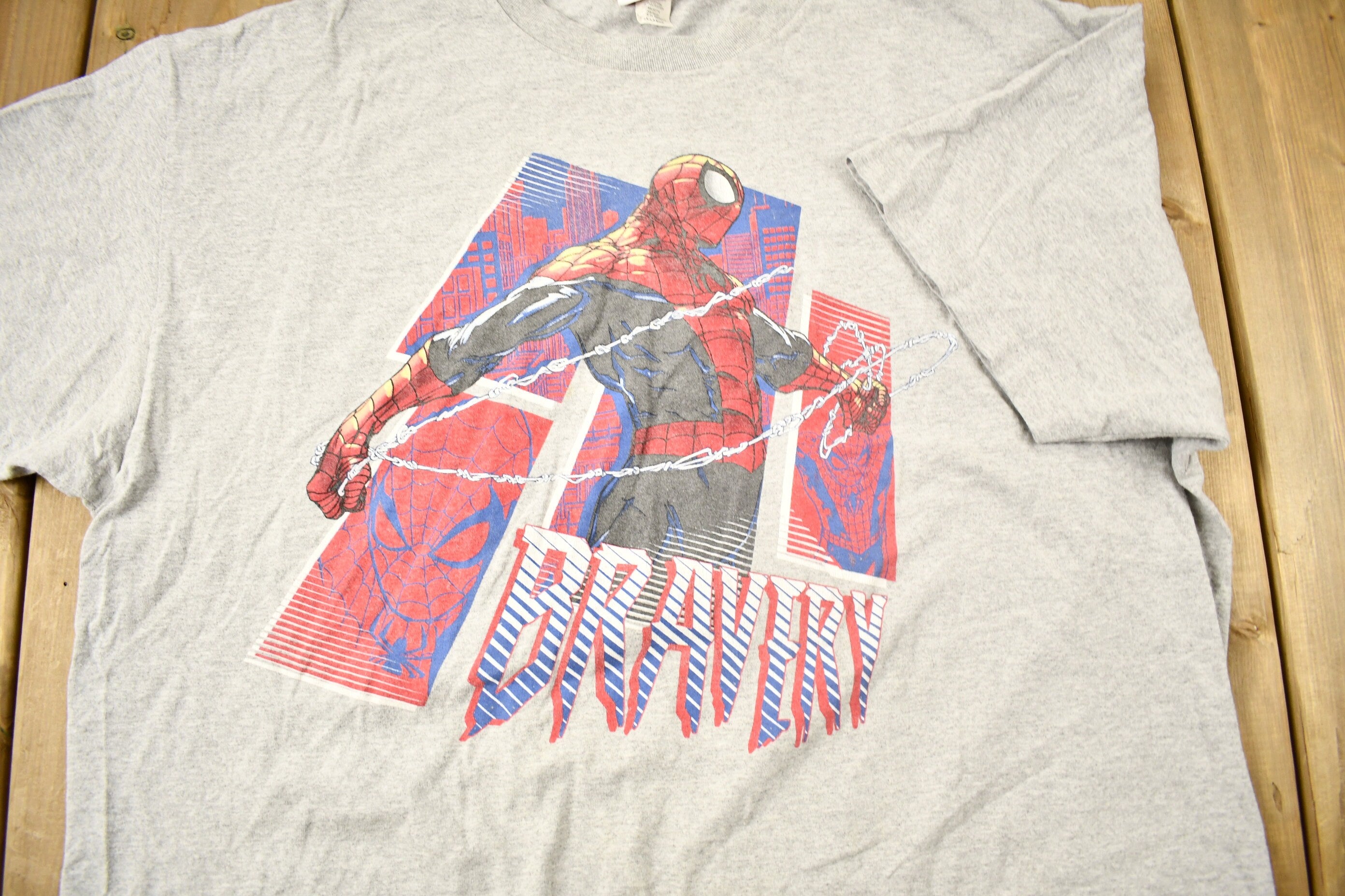 Vintage 2000s Spiderman Bravery Marvel Promo T-shirt