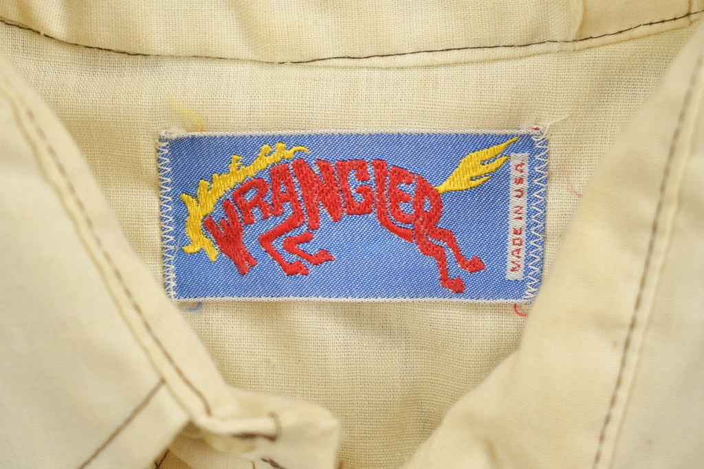 Vintage 1970s Quilted Wrangler Snap Button Shirt