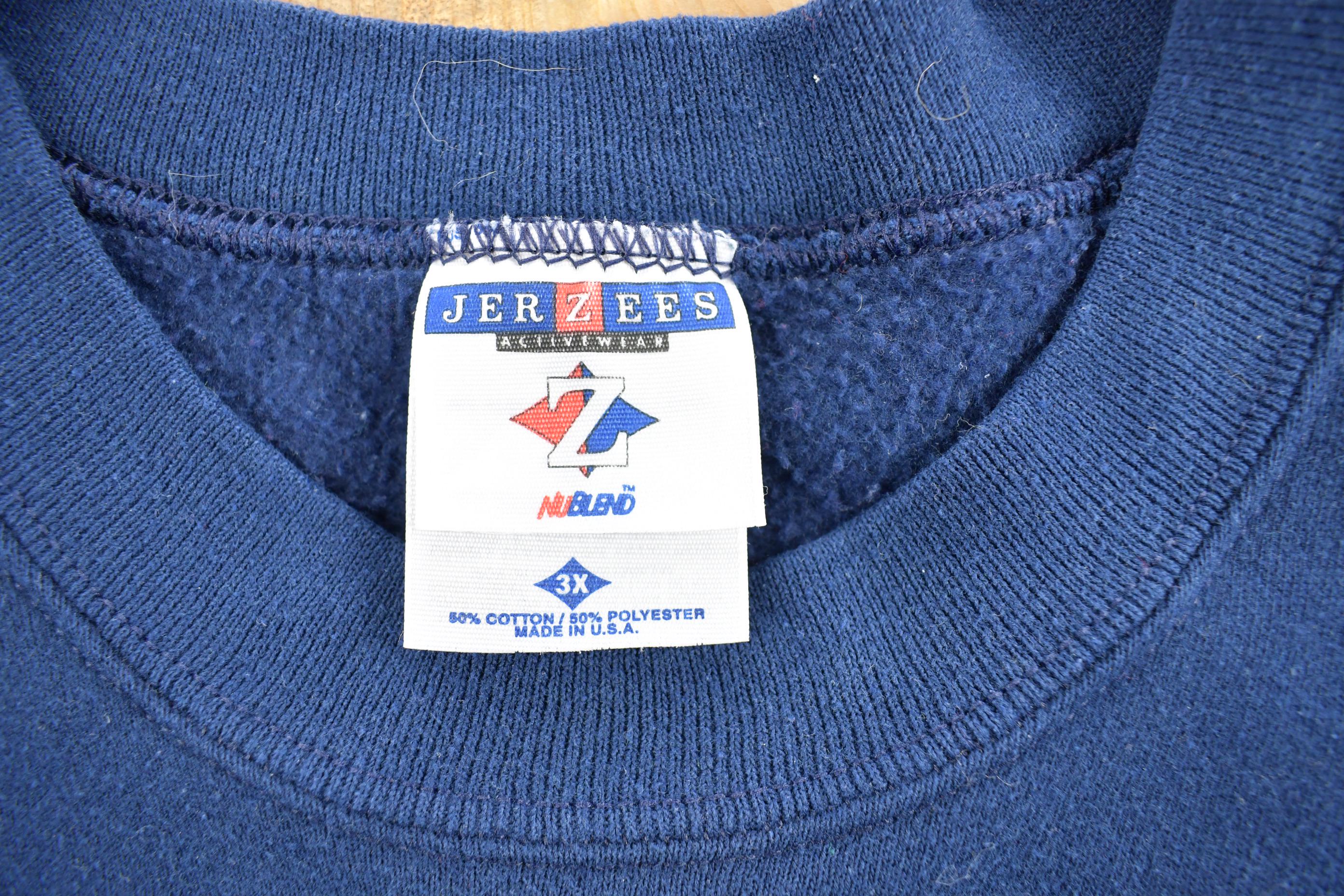 Vintage 1990s Blue Cute Christmas Crewneck Sweater