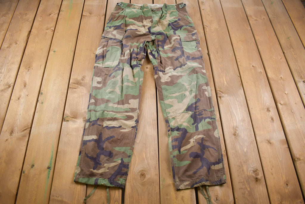 Vintage 2001 Military Woodland Camouflage Cargo Pocket Pants 35 x 31