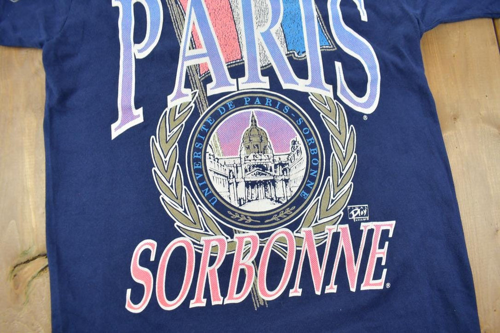 Vintage 1990s Paris Sorbonne Graphic T Shirt