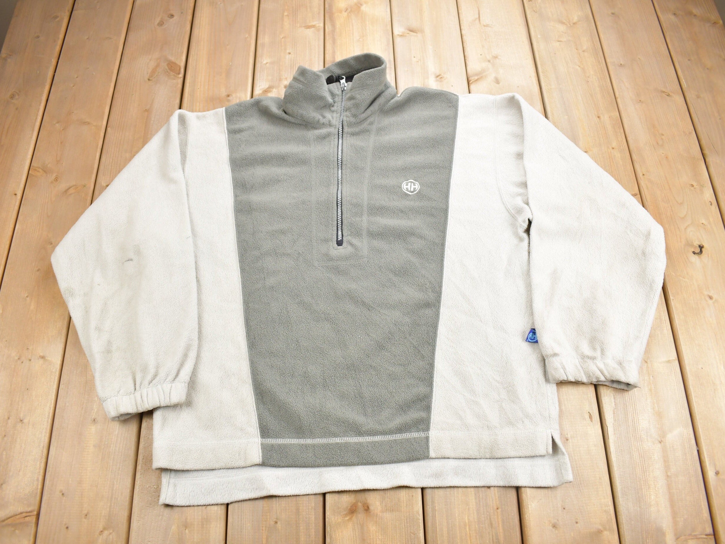 Vintage 1990s Helly Hansen Board Wear Fleece Zip Up Sweater