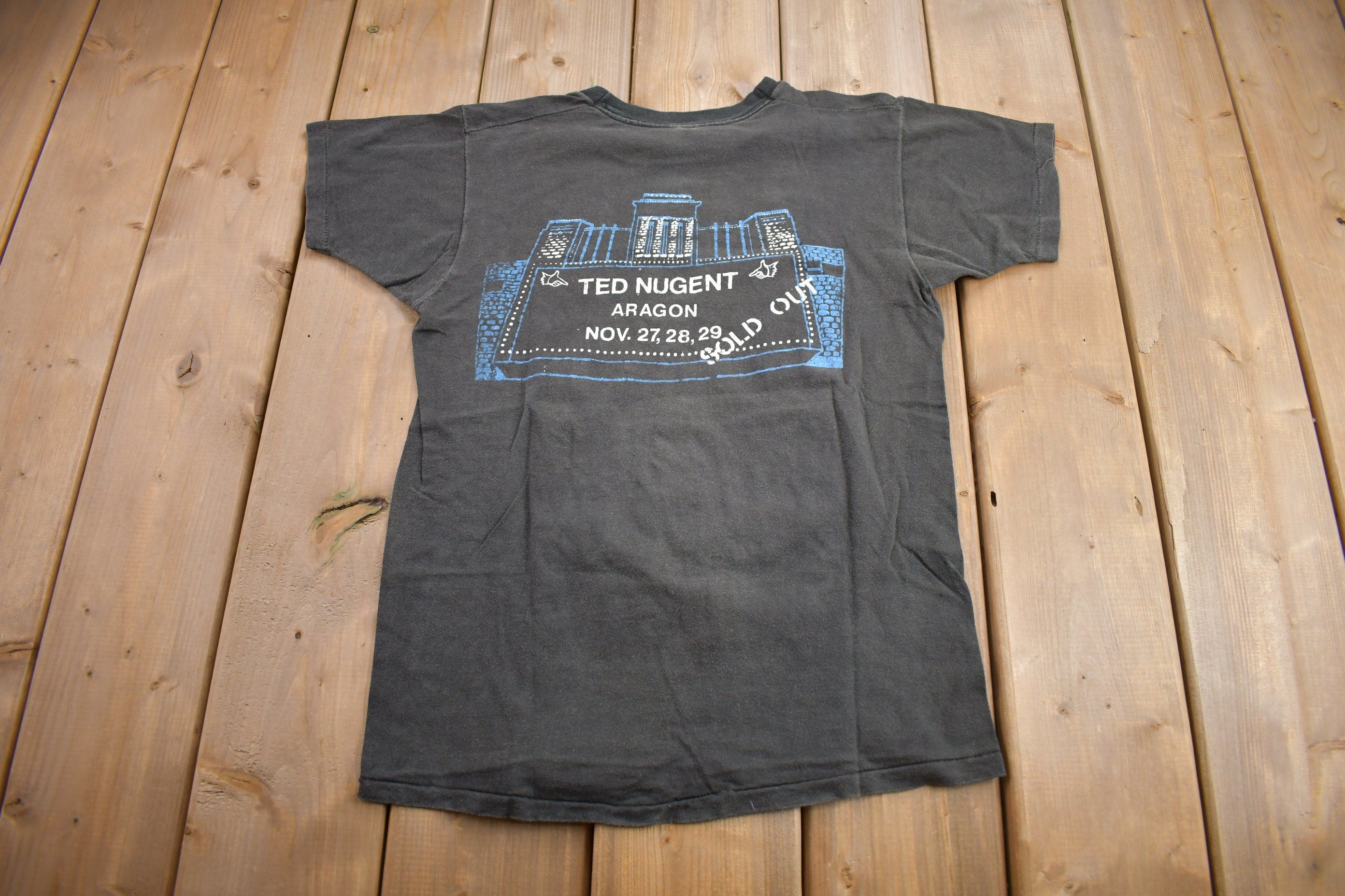 Vintage 1980s Ted Nugent Aragon Concert Band T-shirt