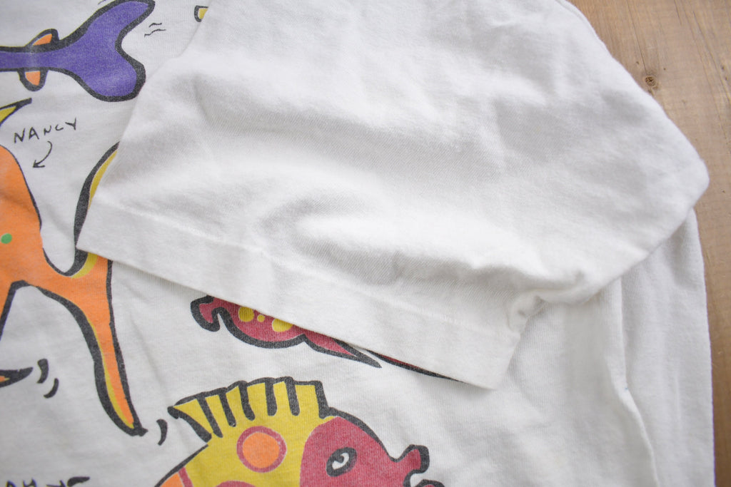 Vintage 1990s Anegada School Of Fish Souvenir T Shirt