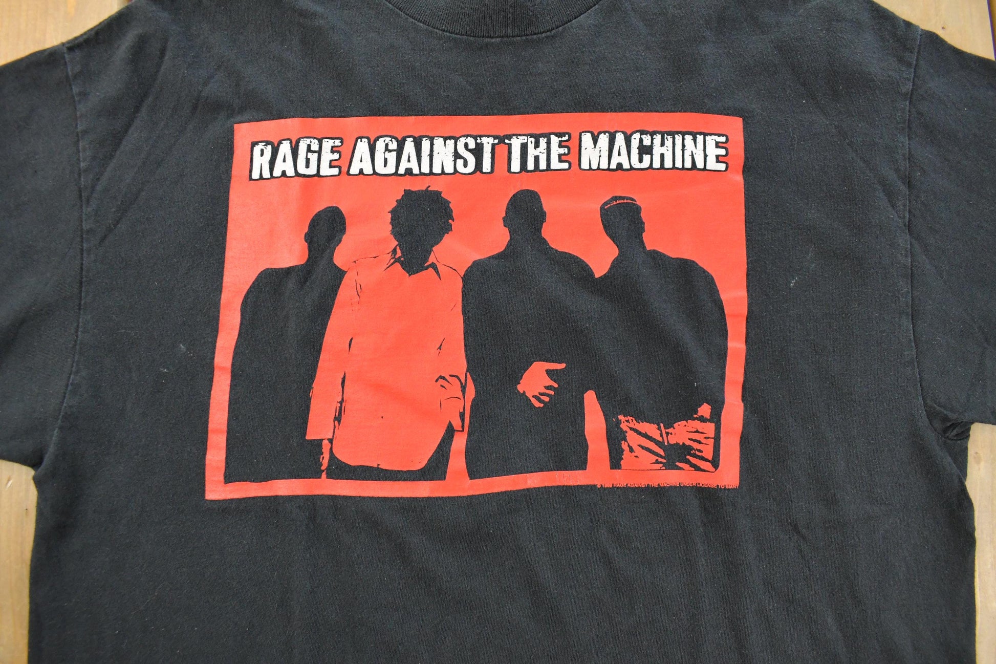 Vintage 1999 Rage Against The Machine Graphic Band T-Shirt Men's XL