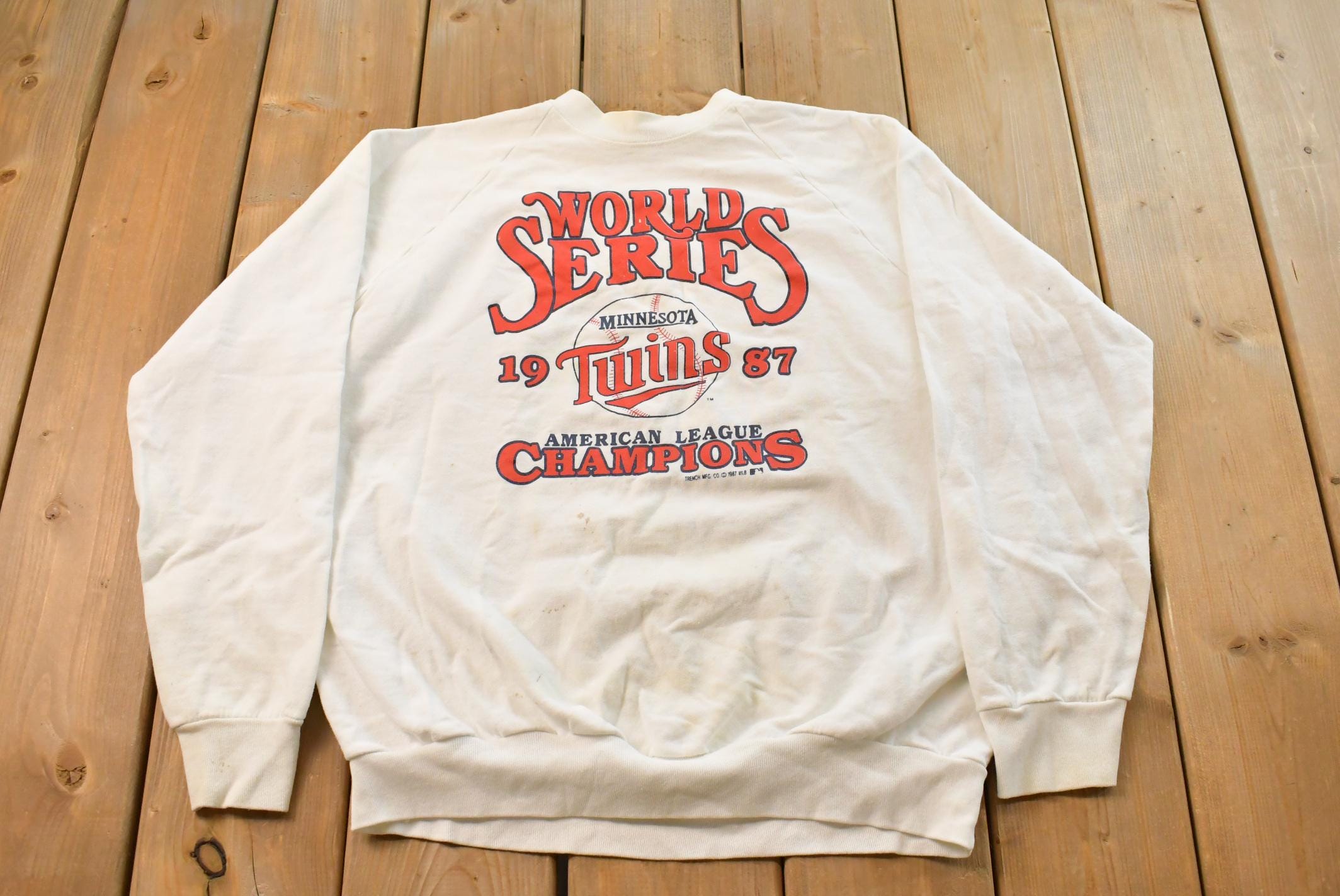 1987 Minnesota Twins World Series Champions Crewneck Sweatshirt Men's Medium