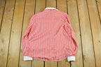 Vintage 1970s 1980s Felice Striped Shirt Women's Medium  70s Button Up  True Vintage  Preppy  Lightweight