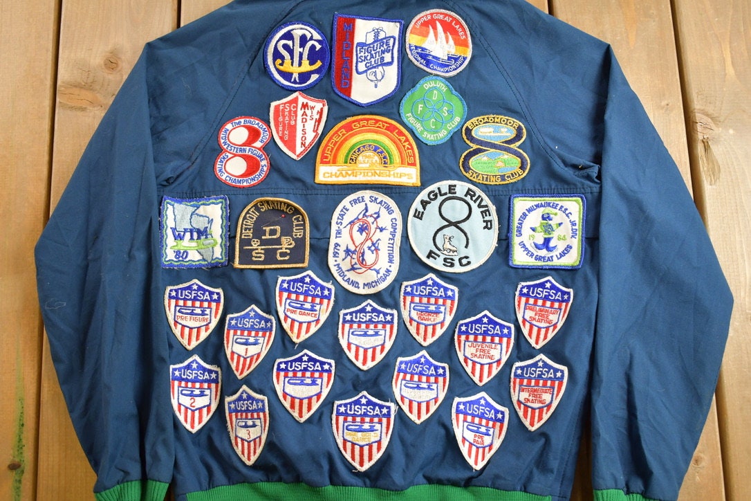 Vintage 1980s All Over Patch Woolrich Quarter Zip Jacket