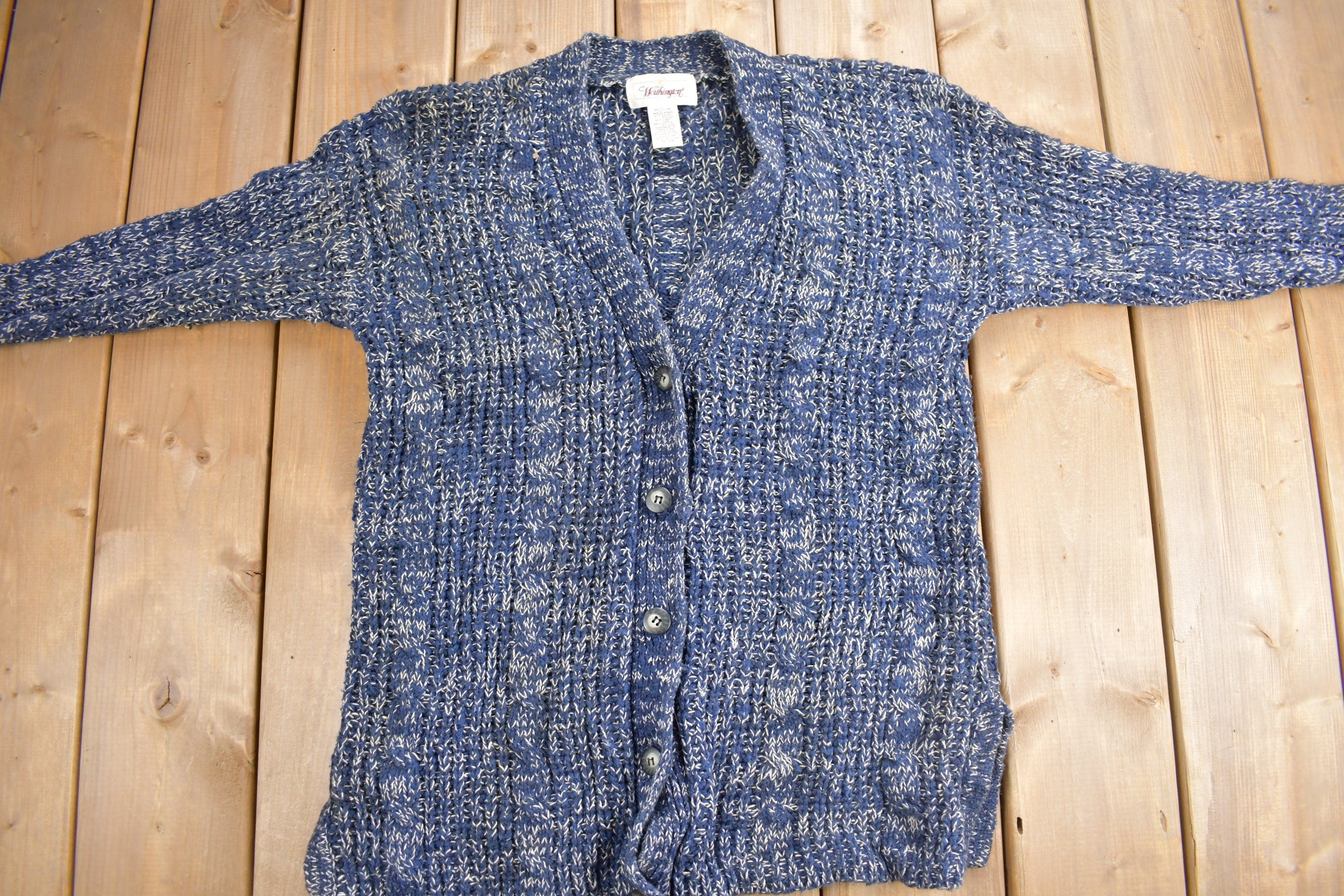 Vintage 1990s Worthington Knit Cardigan Sweater