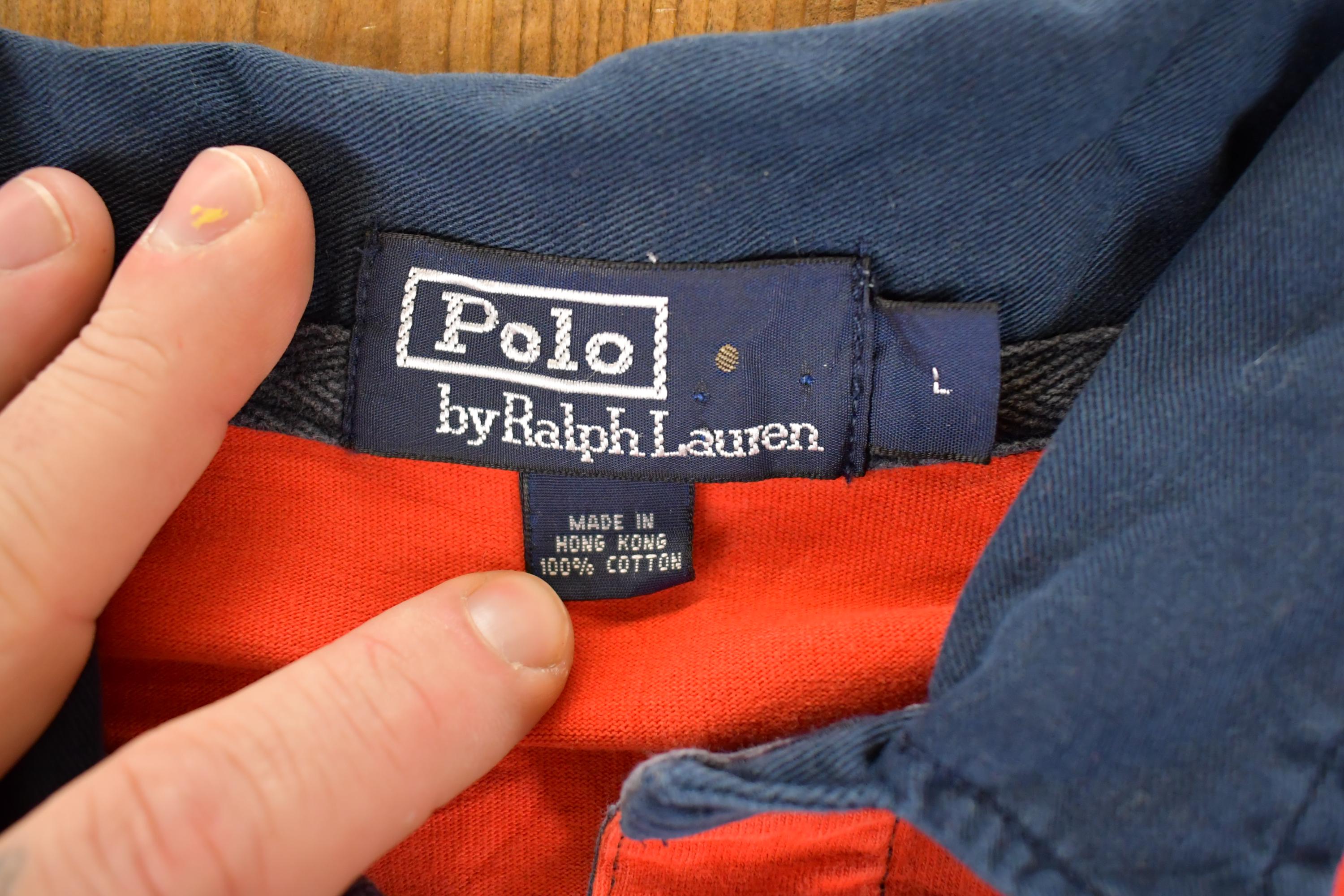 Vintage 1990s Polo By Ralph Lauren Button Up Rugby Shirt Mens M