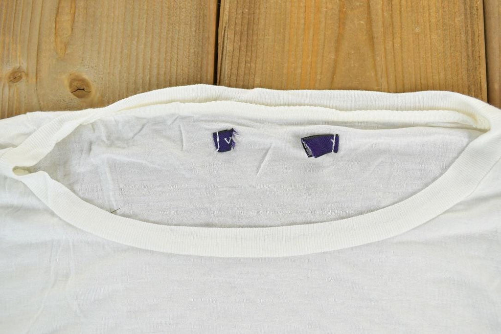 Women Vintage Vigoss Y2K Blank White T-Shirt / Vigoss Grunge Skull Print / Contrast Stitch / Internet Famous Clothing / Over Dyed