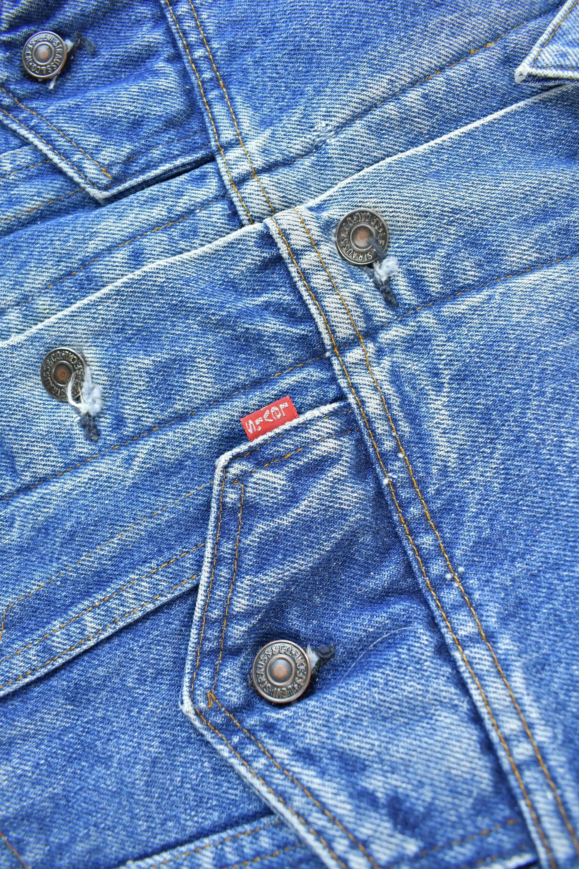 Vintage 1970s Levi's Type 3 Blanket Lined Denim Jacket