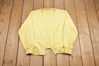 Vintage 1990s Yellow Button Up Cardigan Sweater