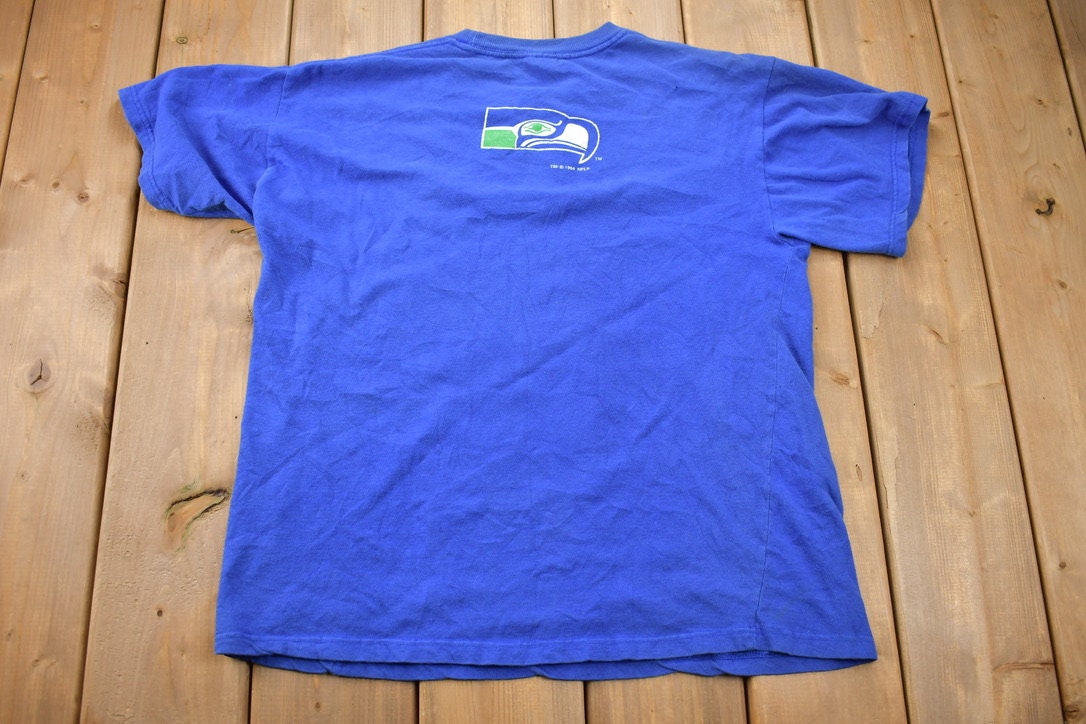 Vintage 1994 Seattle Seahawks NFL Logo Graphic T-Shirt