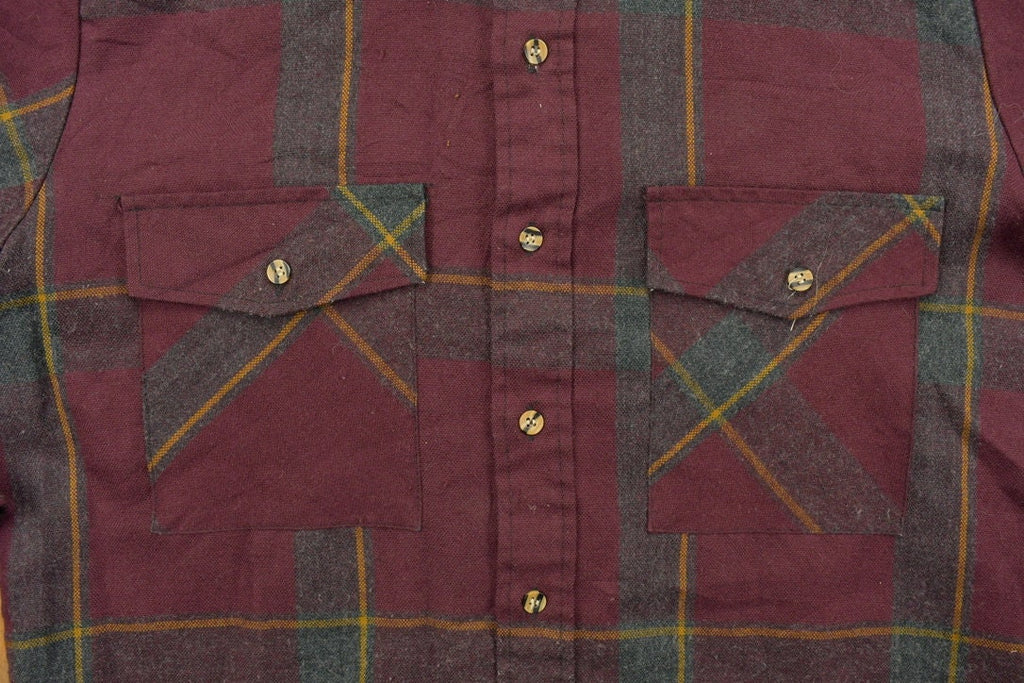 Vintage 1990s Claybrooke Outdoors Plaid Lined Flannel Button Up Shirt