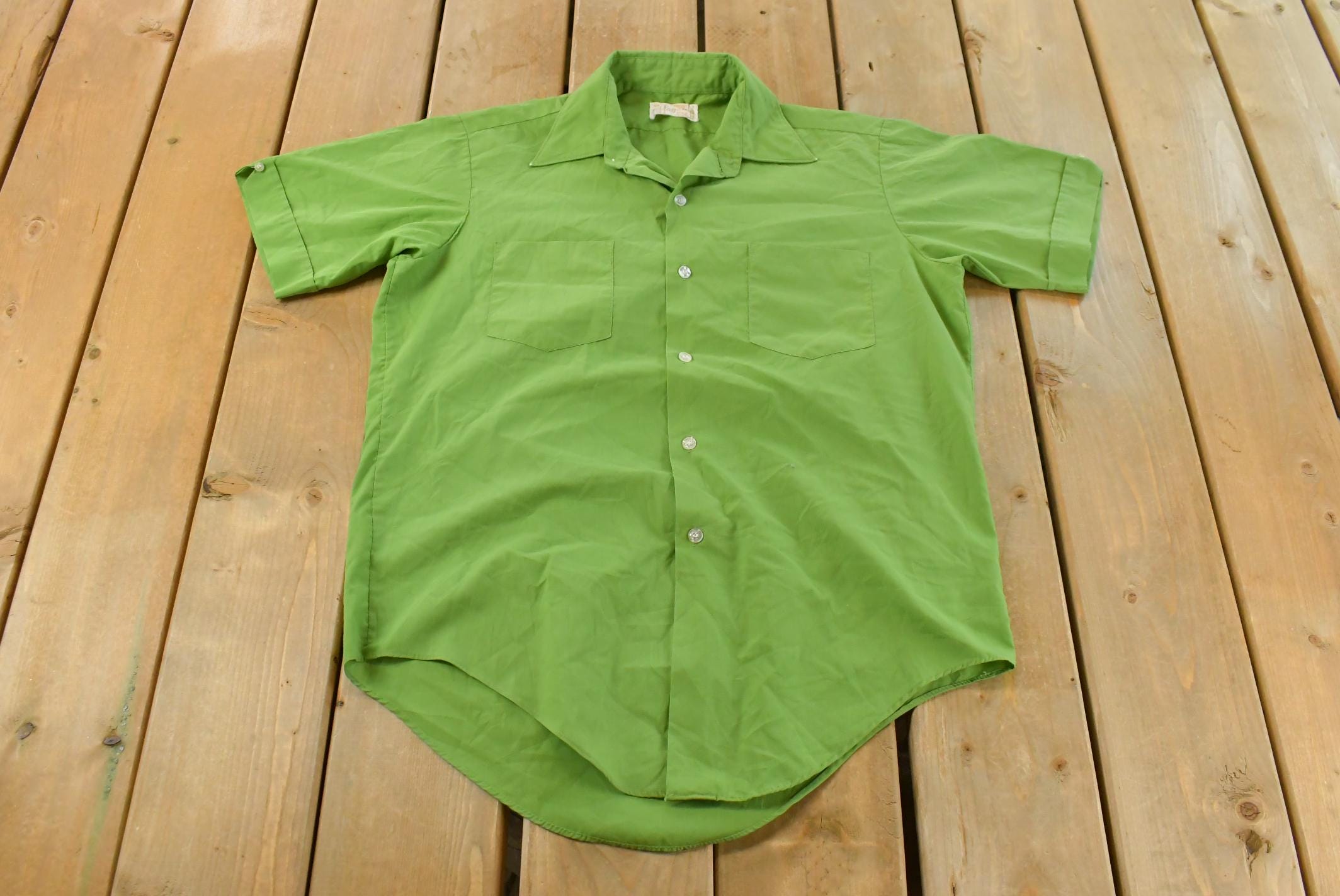 Vintage 1970s Hagens Button Up Shirt Men's M /