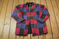 Vintage 1970s Patch Work Heavy Cardigan