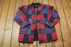 Vintage 1970s Patch Work Heavy Cardigan