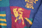 Vintage 1990s Embassy Row 100% Hand Knit Wool Sweater Mens XL